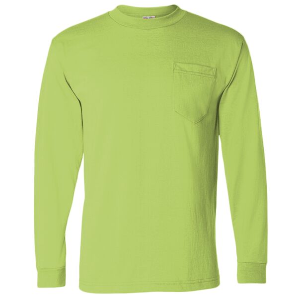 Adult USA Made Long-Sleeve T-Shirt with Pocket Thumbnail
