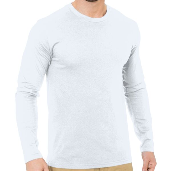 Unisex Fine Jersey Long-Sleeve Crew T-Shirt Thumbnail
