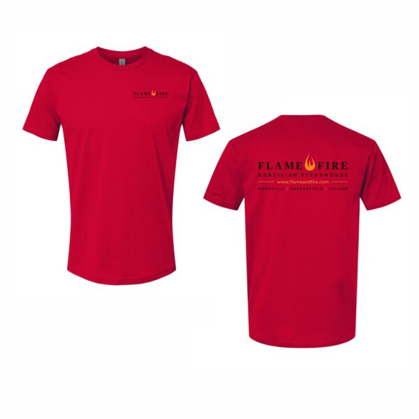 GAUCHO TEE- N6210 NEXT LEVEL POLY/COTTON BLEND T-SHIRT SCREEN PRINTED LEFT CHEST & BACK Thumbnail