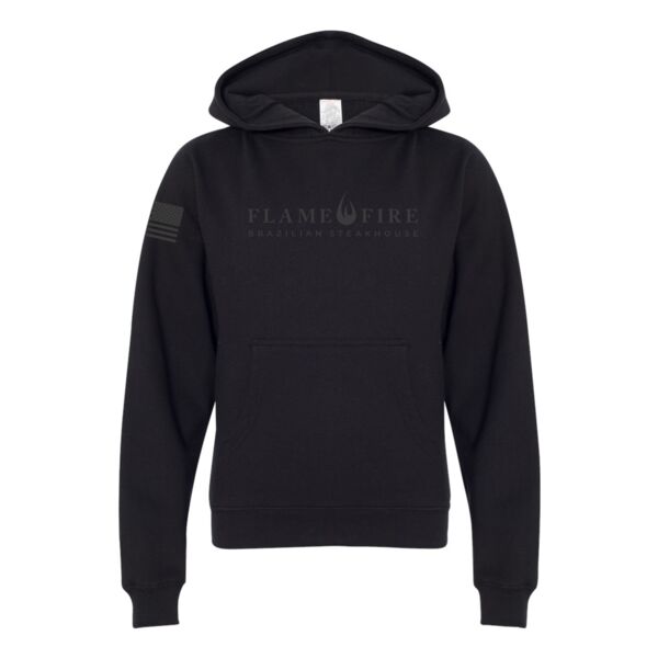 flame and fire_ss4001Y youth black hoodie Thumbnail