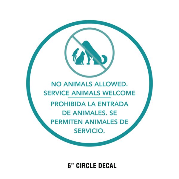 No Animals Allowed Decal Thumbnail