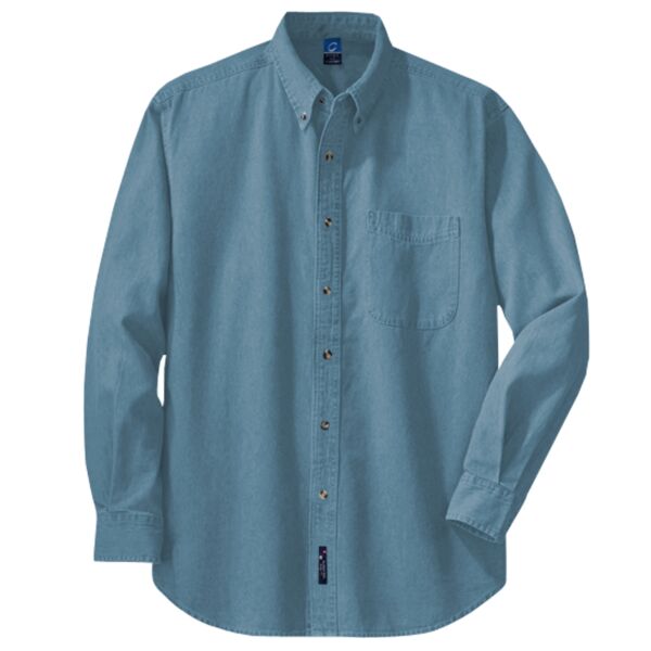 (OMNI) Long Sleeve Value Denim Shirt Thumbnail