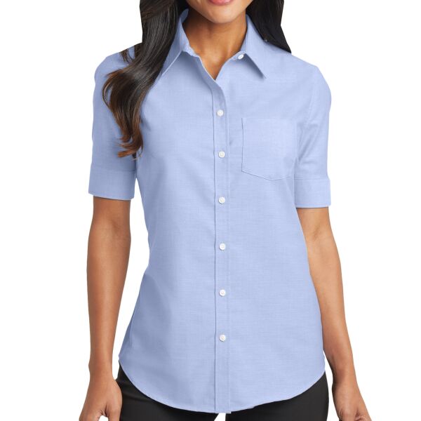 Ladies Short Sleeve SuperPro ™ Oxford Shirt Thumbnail